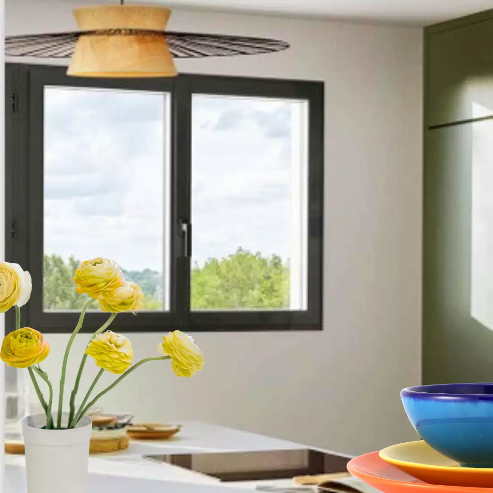 Fenêtre double vitrage PVC cuisine