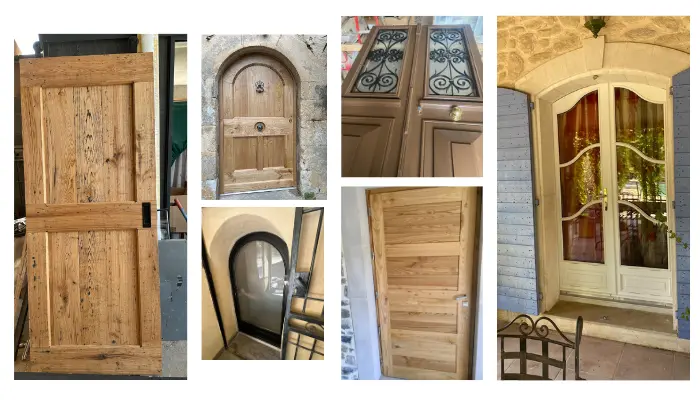 Fabrication portes sur mesure bois  Menuiserie Habitat Cévenol Gard